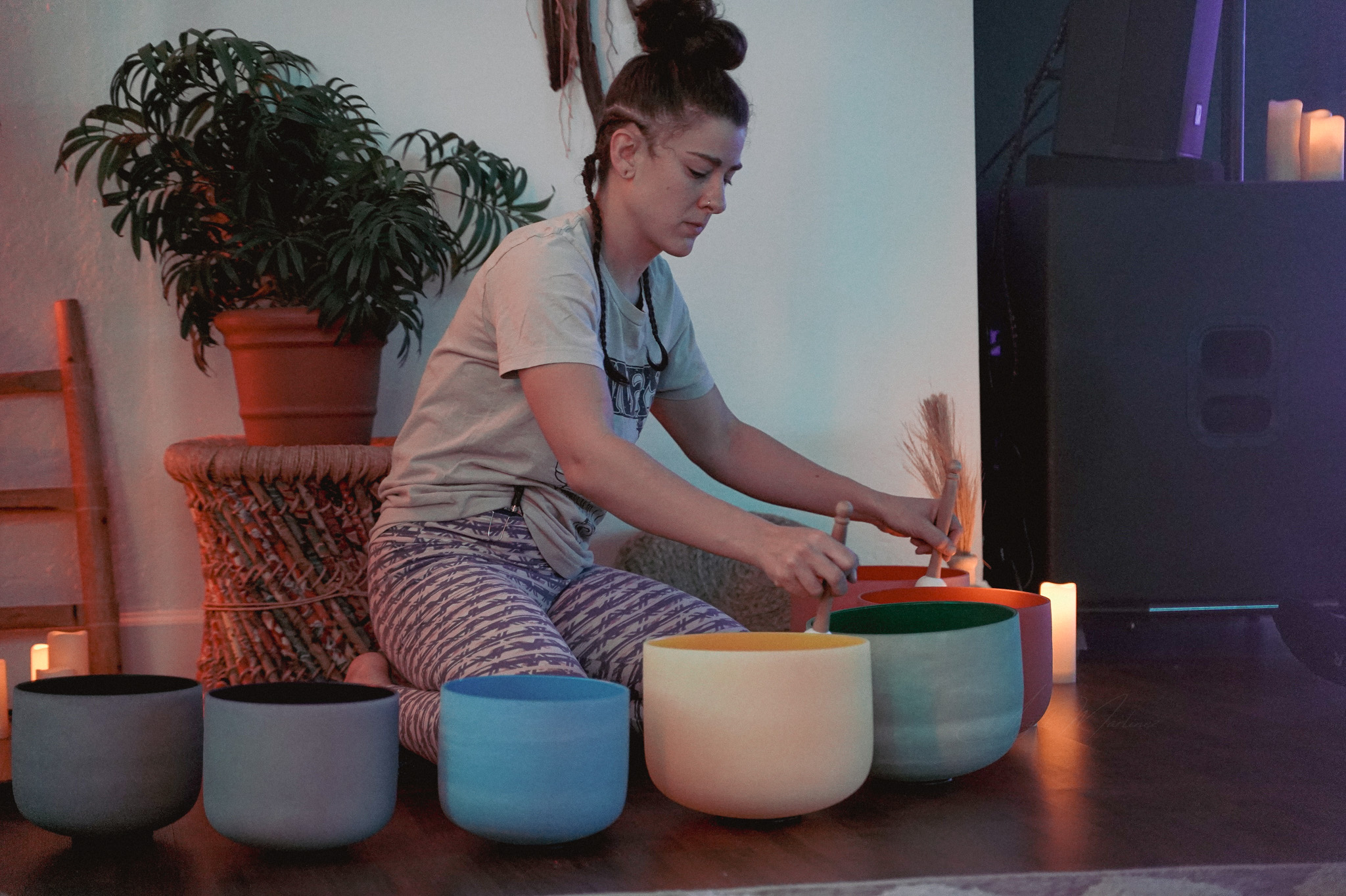 Restful sound healing environment at The Healing Tree Collective