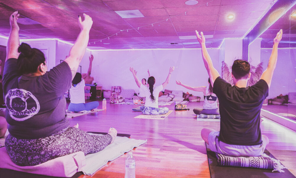 group community yoga at the healing tree collective in tempe, az