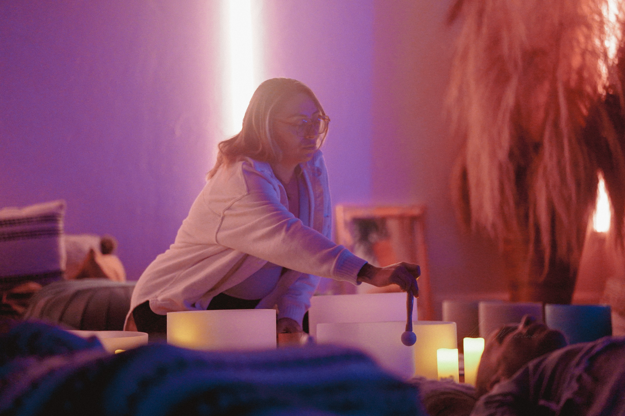 quiet restorative space for sound bath in Tempe