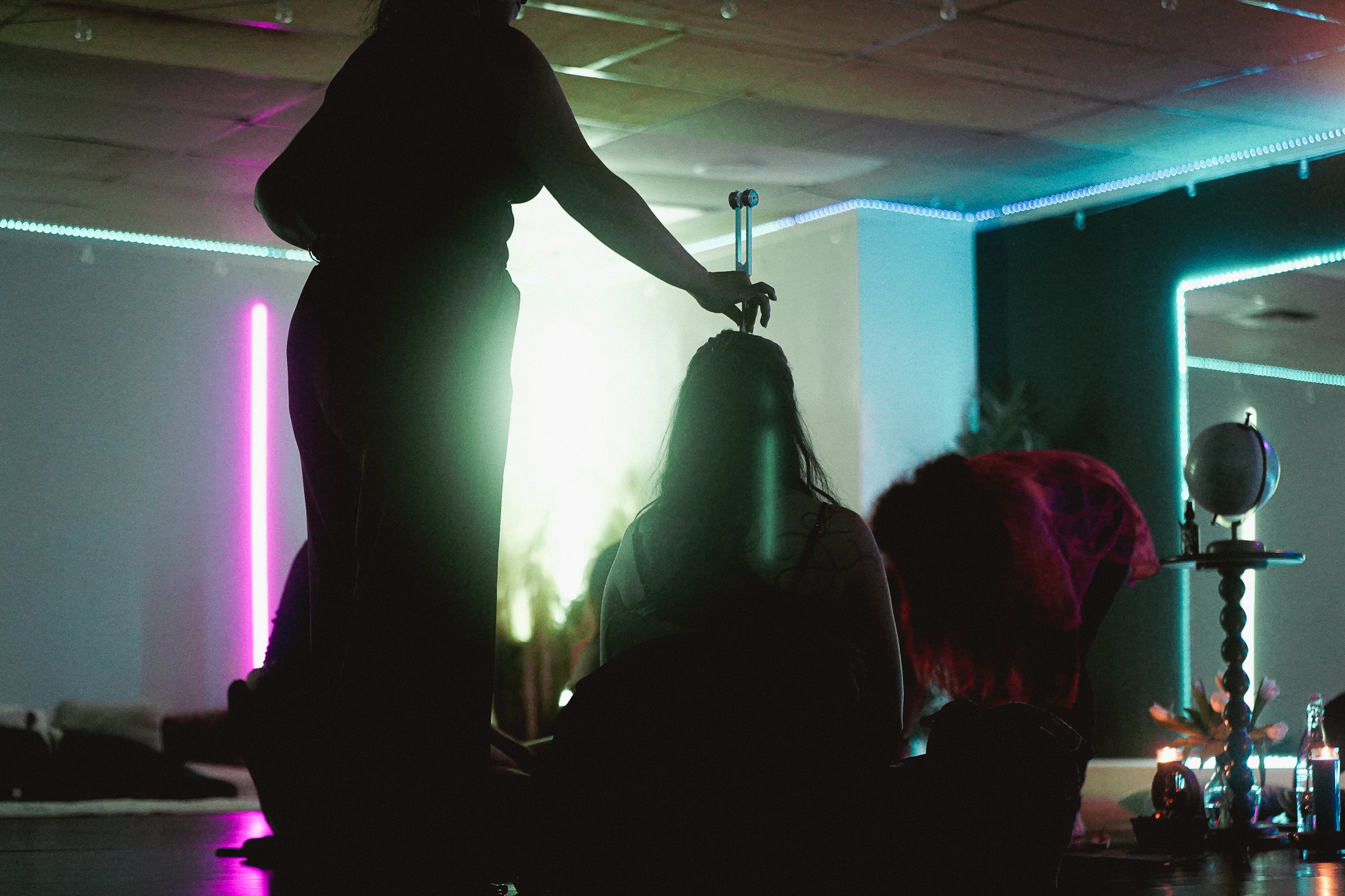 workplace wellness session with breathwork meditation or sound healing